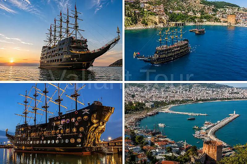 Big Kral Pirate Boat Tour From Side To Alanya