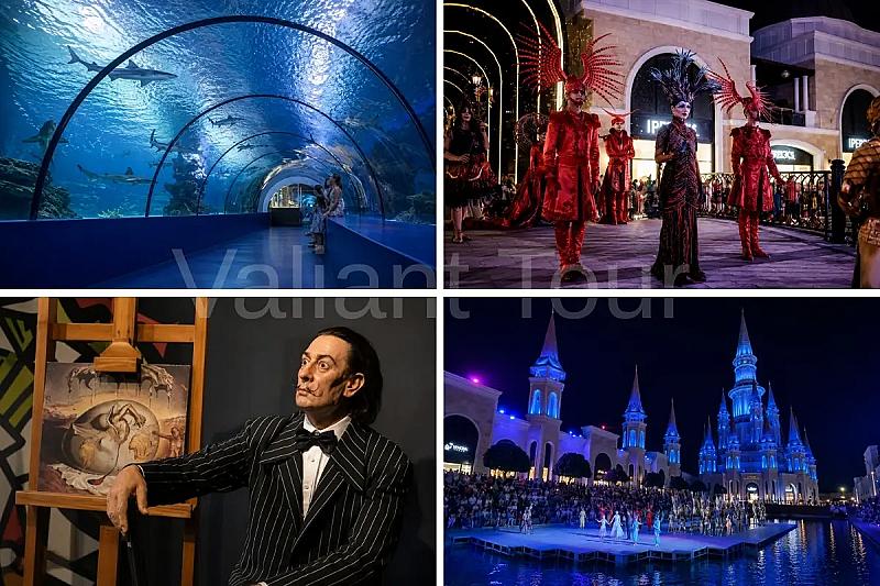 Antalya Aquarium Wax Museum & Land of Legends Night Show Tour from Side